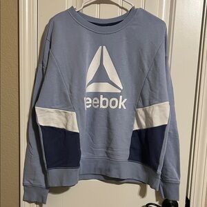 Reebok Light Blue and Navy Crewneck